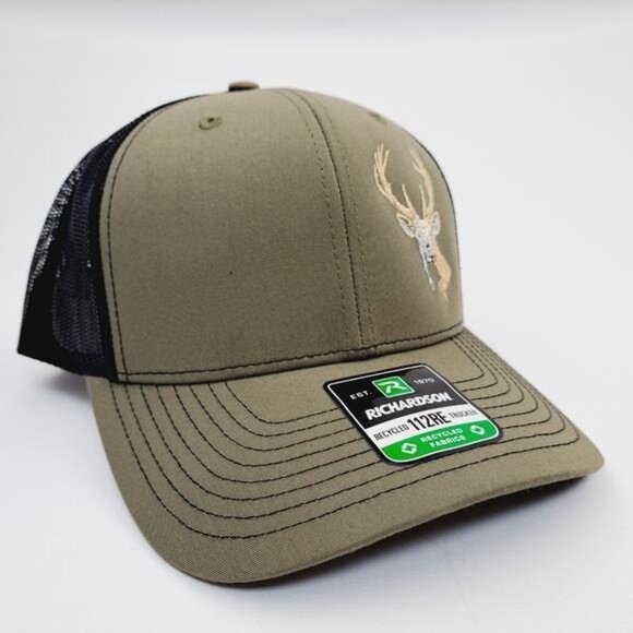 Retro Deer Hunting Season 10 Point Buck Richardson 112 Trucker Mesh Snapback Hat main image 4